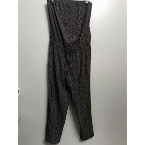 Black marble print jumpsuit from express